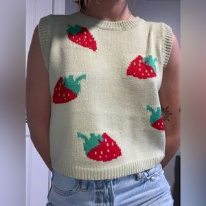 Strawberry Sweater Vest